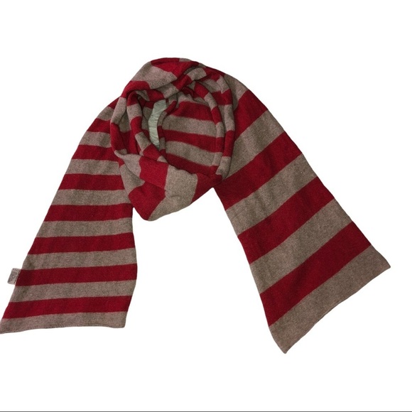 JUCCA Wool Cashmere Blend Knit Stripes Scarf Made in Italy - Picture 1 of 9